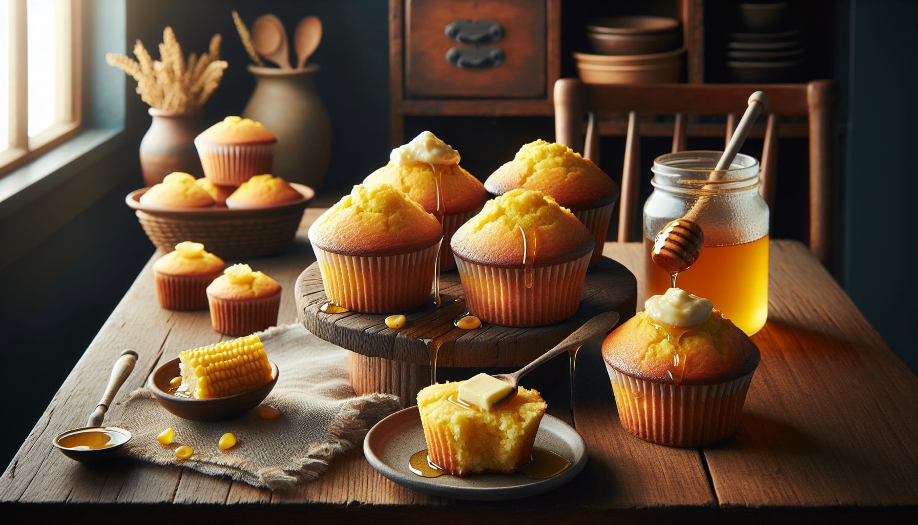 Easy Homemade Cornbread Muffins with Honey Butter - A delicious recipe by DigiDish