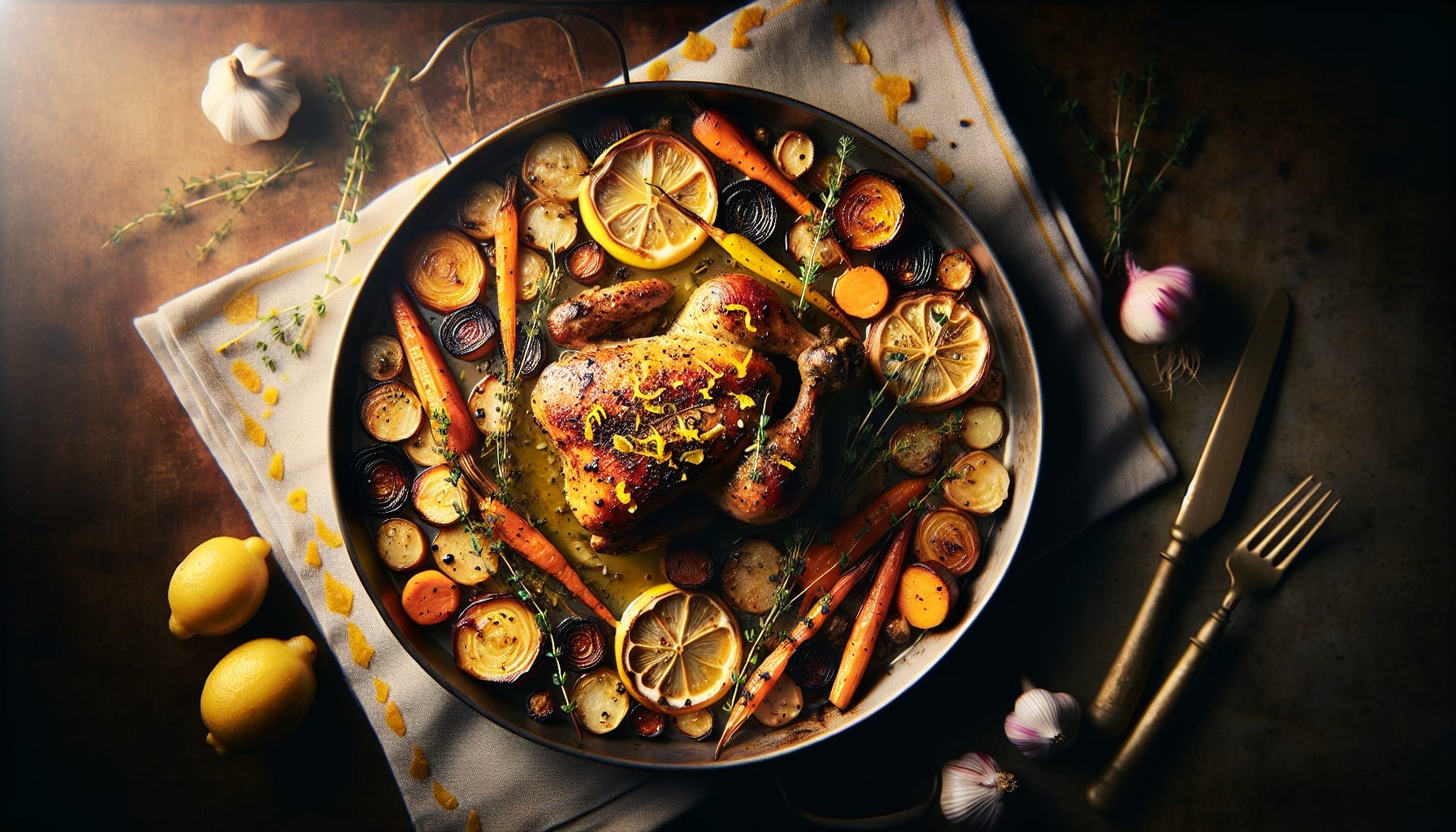 Easy Homemade Lemon Thyme Chicken with Roasted Root Vegetables - A delicious recipe by DigiDish
