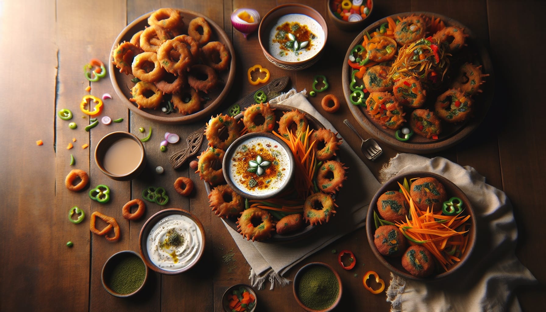 Easy Homemade Vegetable Pakoras with Spiced Yogurt Dip - A delicious recipe by DigiDish