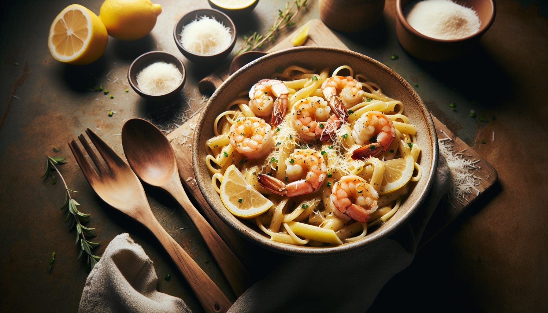 Simple Homemade Creamy Lemon Butter Shrimp Pasta - A delicious recipe by DigiDish