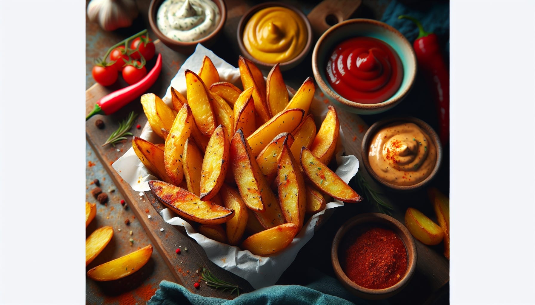 Simple Homemade Crispy Oven Baked Potato Wedges - A delicious recipe by DigiDish