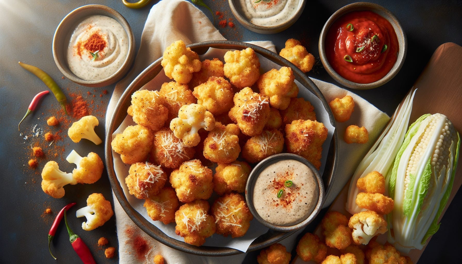 Simple Homemade Crispy Parmesan Cauliflower Nuggets - A delicious recipe by DigiDish
