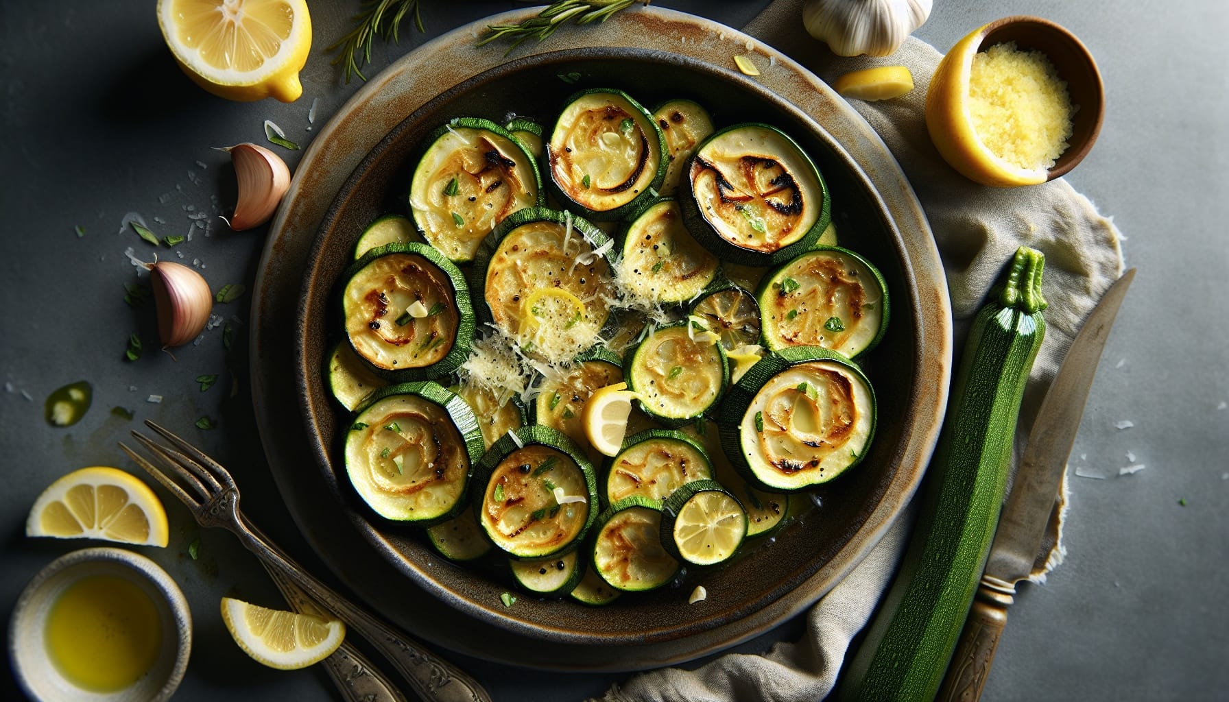 Simple Homemade Garlic Lemon Butter Roasted Zucchini - A delicious recipe by DigiDish