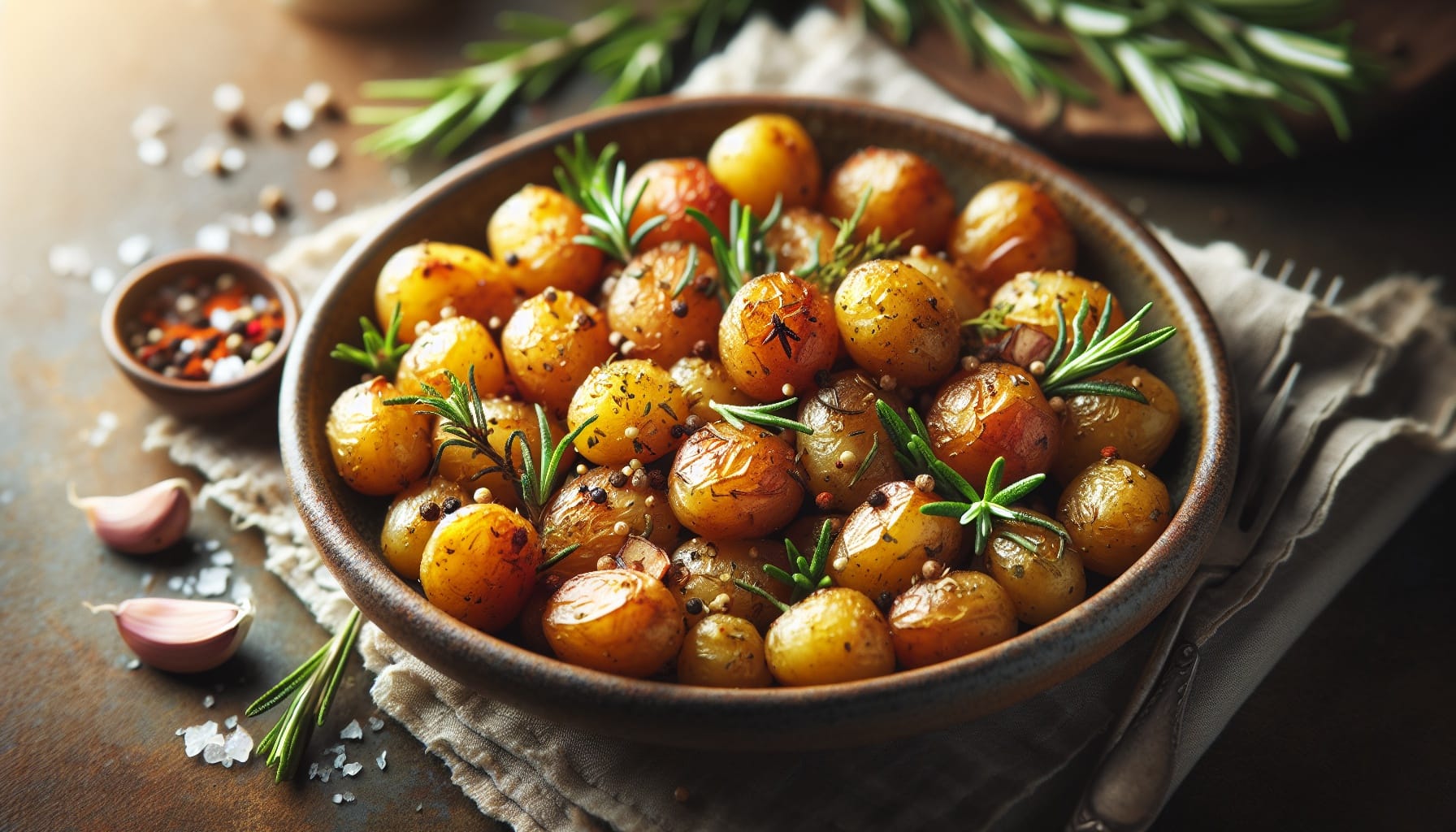 Simple Homemade Herb and Garlic Roasted Baby Potatoes - A delicious recipe by DigiDish