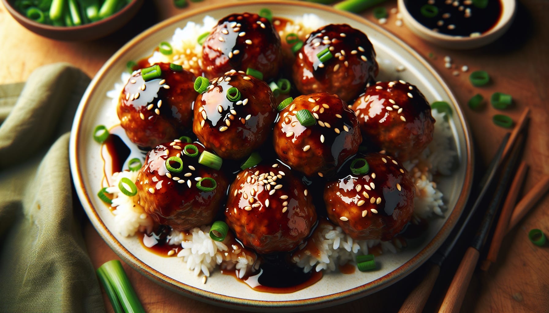 Simple Homemade Honey Soy Glazed Pork Meatballs - A delicious recipe by DigiDish