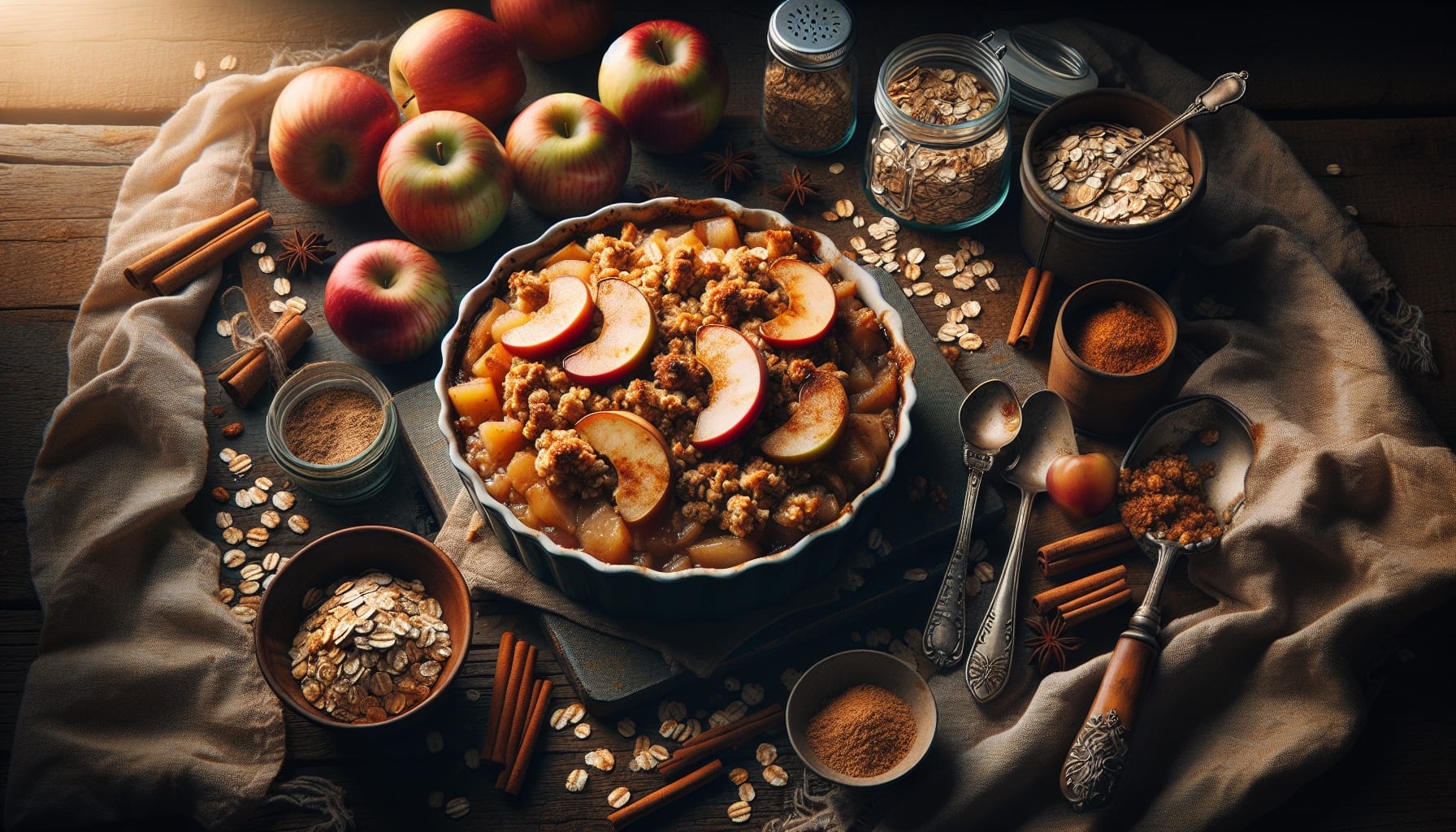Simple Homemade Spiced Apple Crisp with Oat Topping - A delicious recipe by DigiDish
