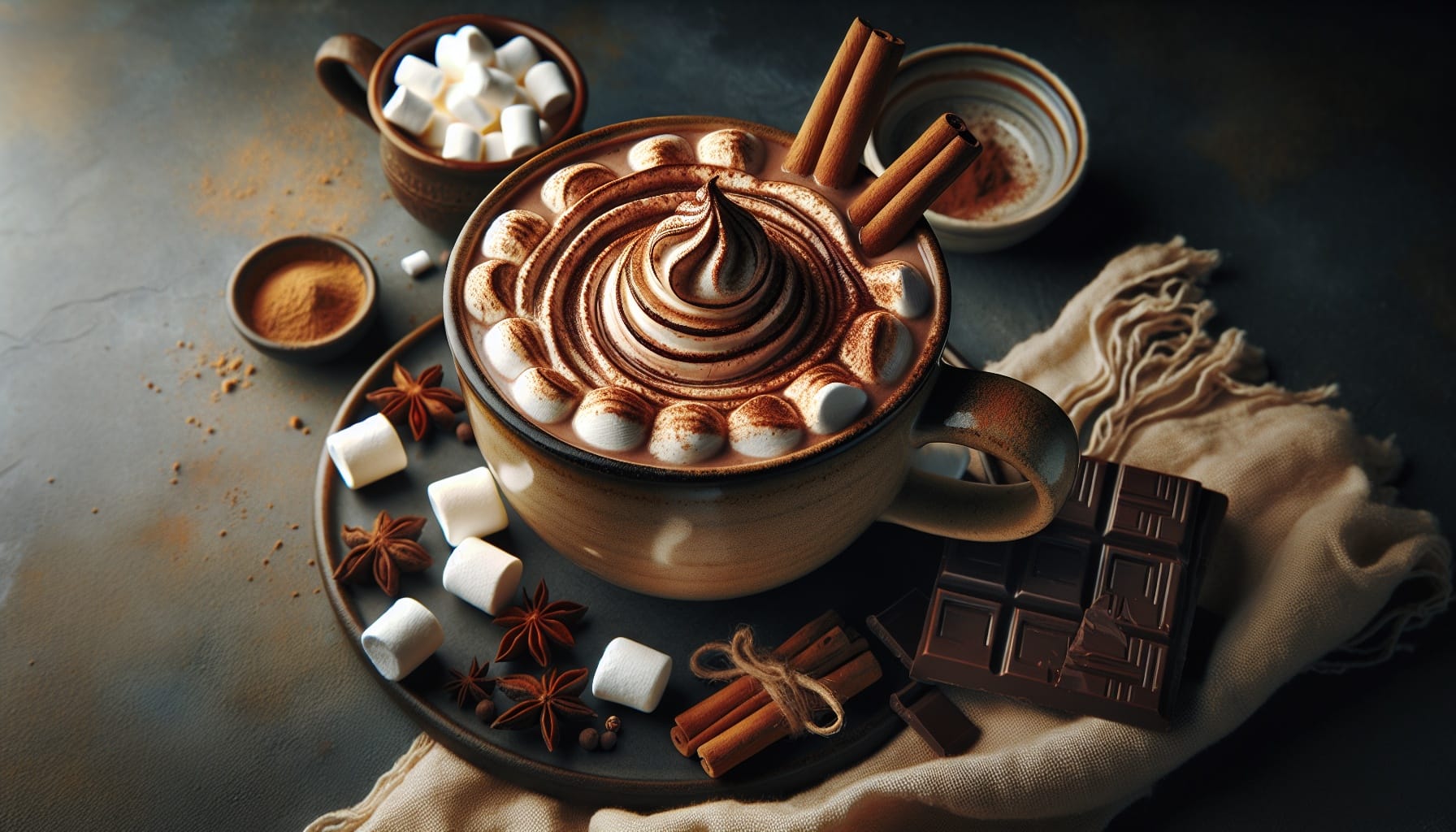Simple Homemade Spiced Hot Chocolate with Marshmallow Swirl - A delicious recipe by DigiDish