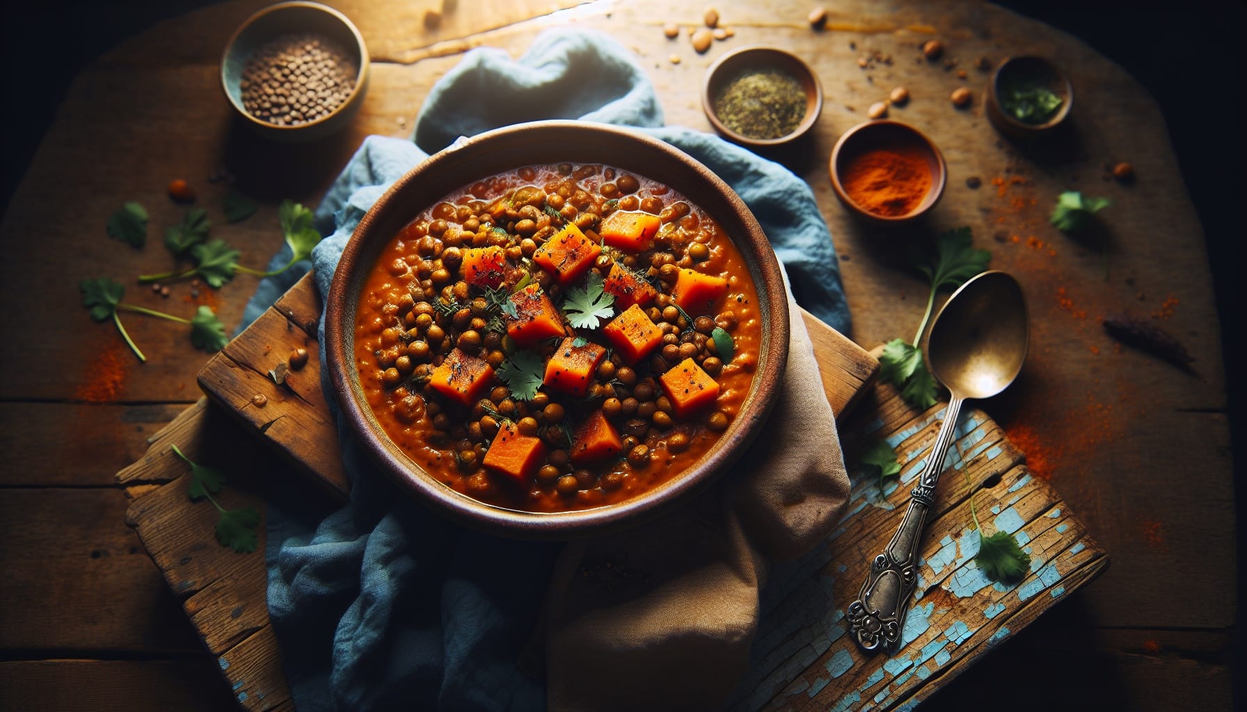 Simple Homemade Spiced Lentil and Sweet Potato Stew - A delicious recipe by DigiDish