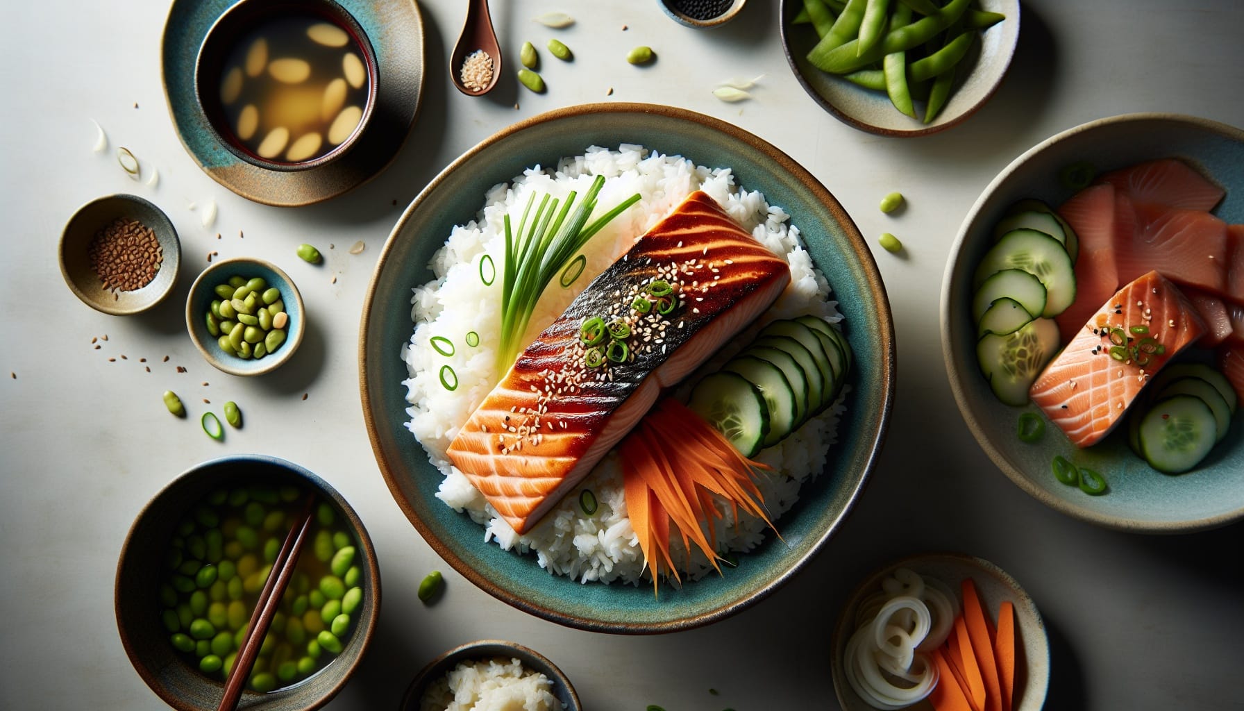 Simple Homemade Teriyaki Glazed Salmon Rice Bowls - A delicious recipe by DigiDish