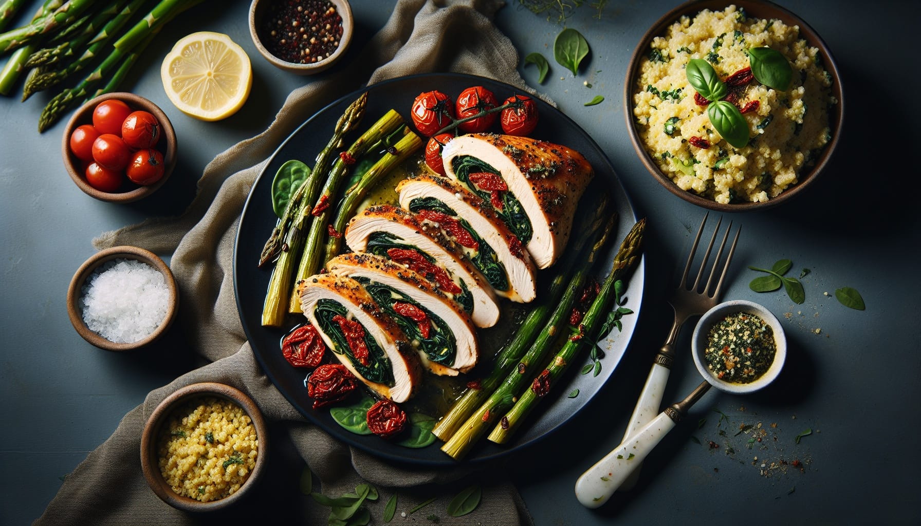Creamy Sun Dried Tomato and Spinach Stuffed Chicken Breast - A delicious recipe by DigiDish