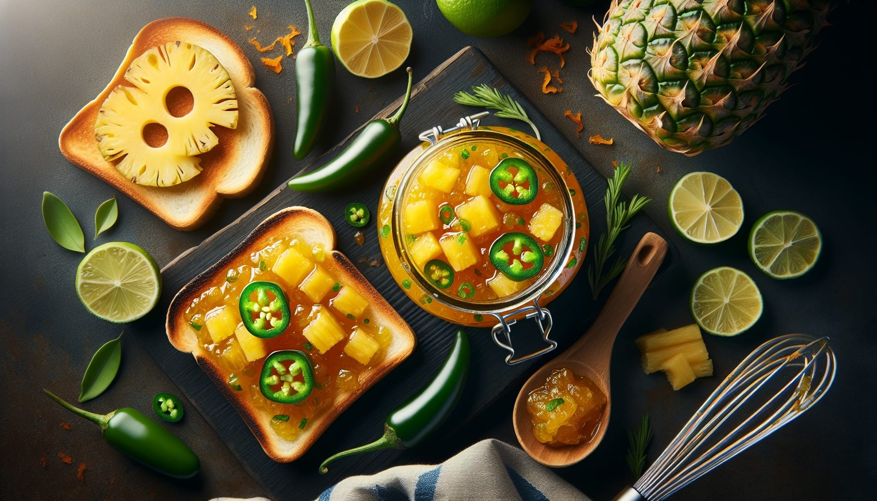 Sweet and Spicy Pineapple Jalapeno Jam with Lime Zest - A delicious recipe by DigiDish