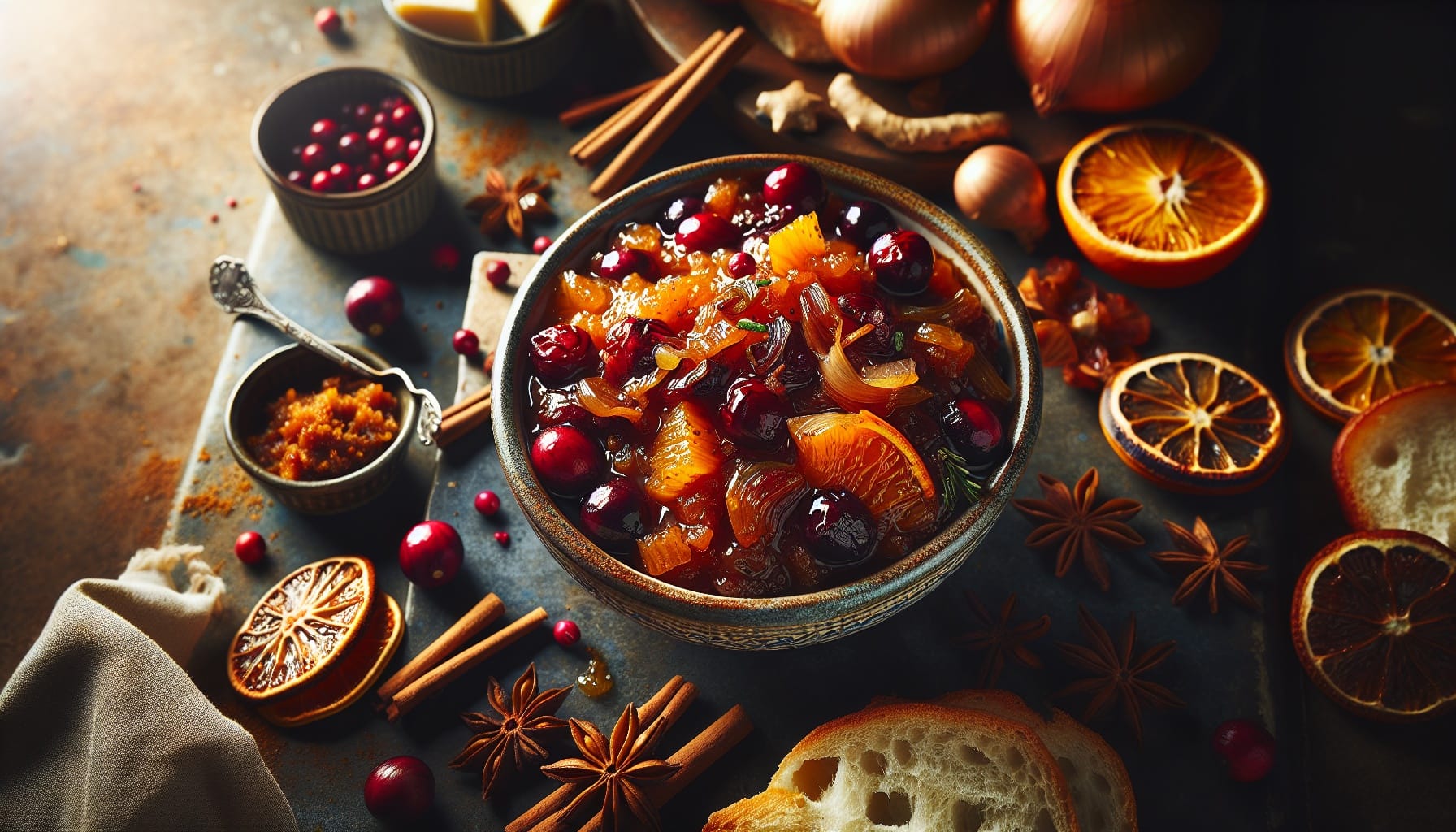 Spiced Cranberry Orange Chutney with Roasted Shallots and Ginger - A delicious recipe by DigiDish
