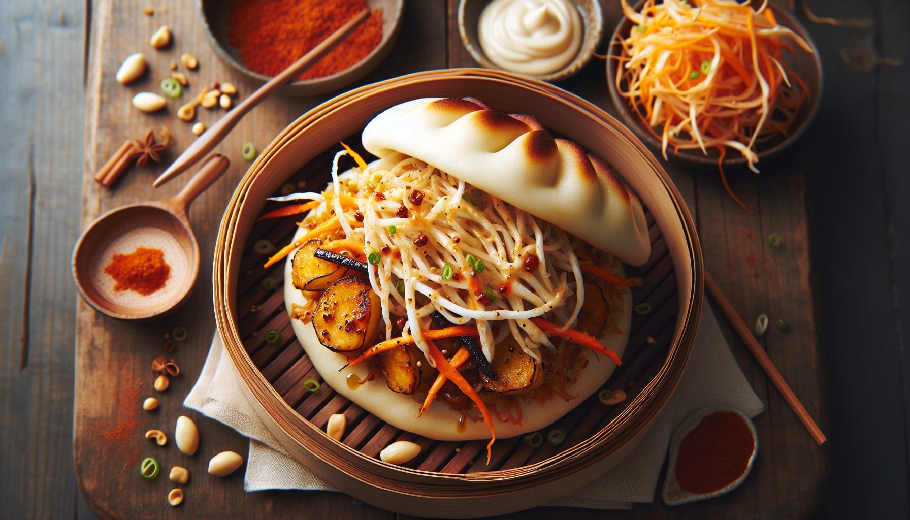 Spiced Sweet Potato Bao Buns with Maple Ginger Slaw - A delicious recipe by DigiDish