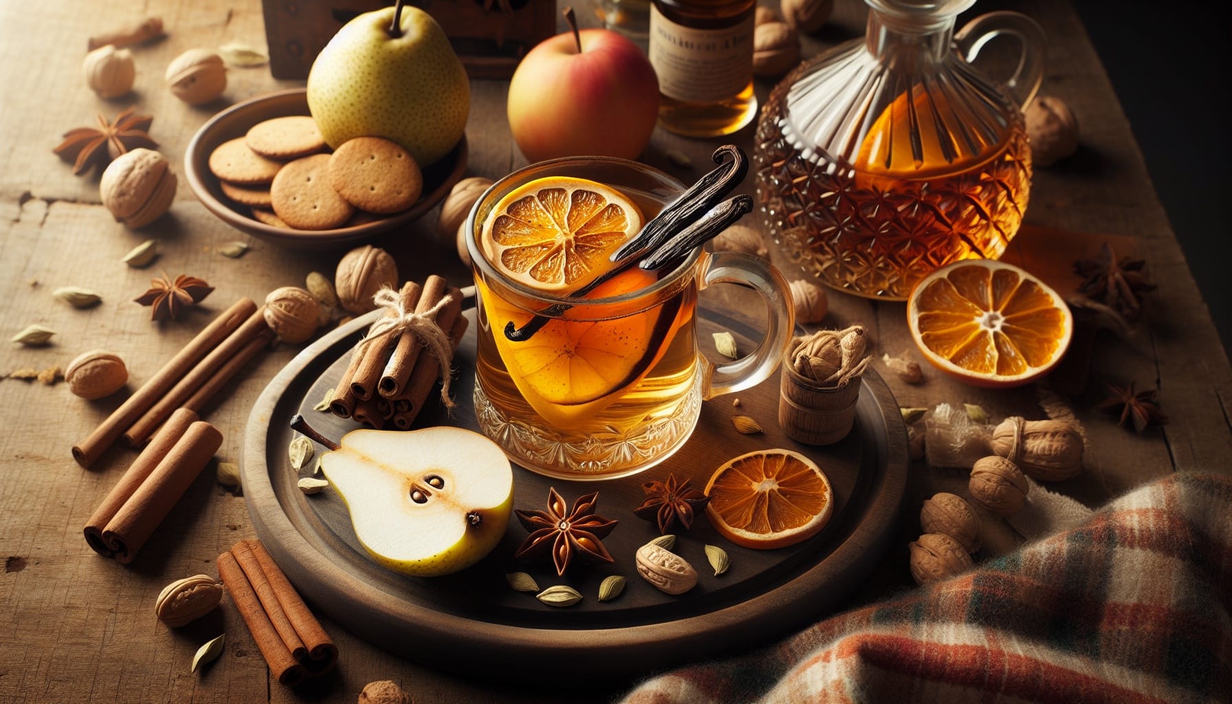 Spiced Mulled Pear Cider with Vanilla Bean and Toasted Cardamom - A delicious recipe by DigiDish