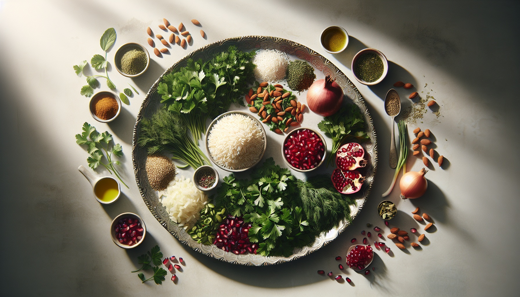 Persian Herb and Pomegranate Pilaf Recipe