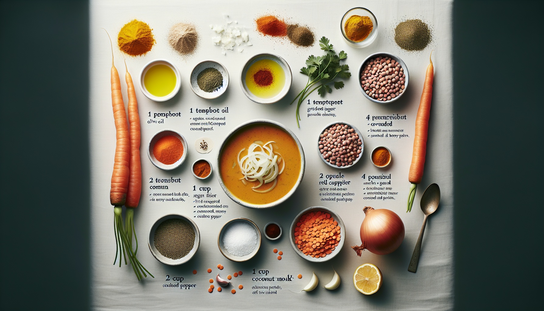 Spiced Carrot and Lentil Coconut Soup Recipe