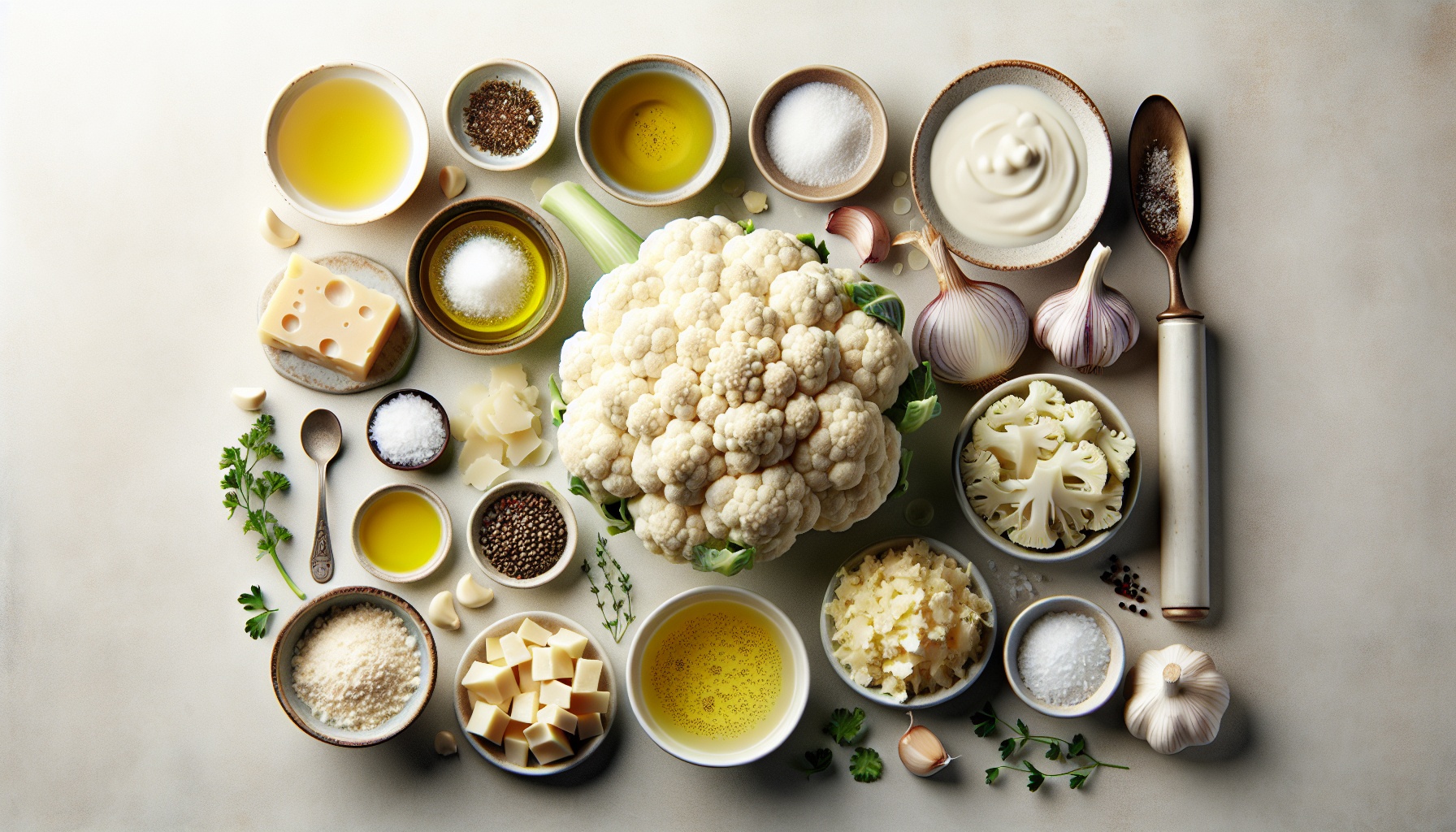Creamy Roasted Cauliflower Soup with Garlic Parmesan Swirl Recipe