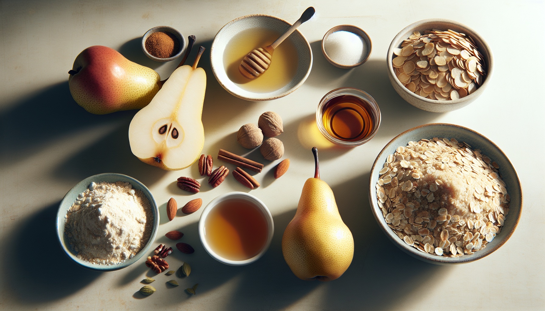 Warm Spiced Pear and Cardamom Crumble with Vanilla Cashew Cream Recipe