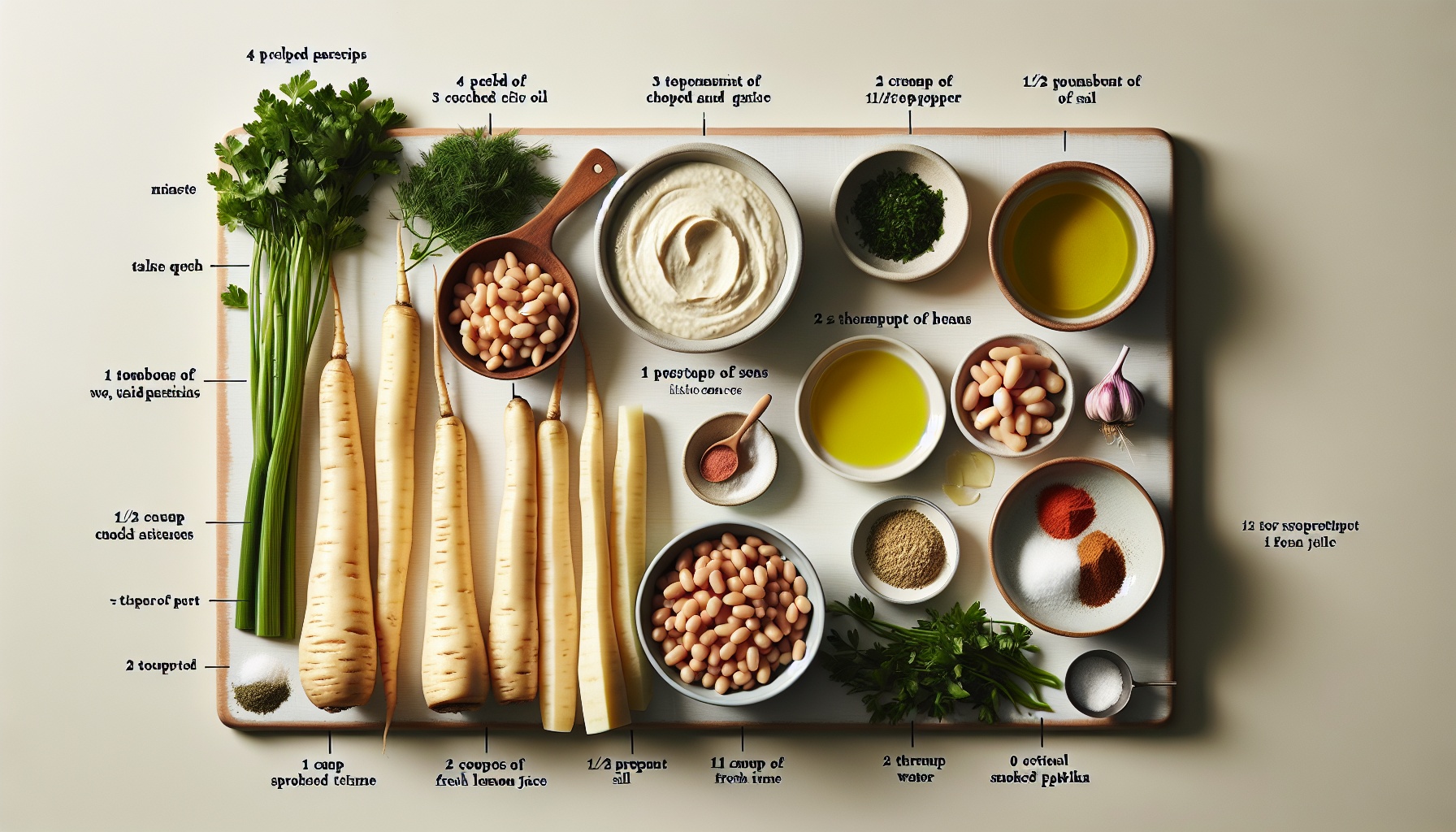 Creamy Roasted Parsnip and White Bean Dip with Herb Olive Oil Recipe