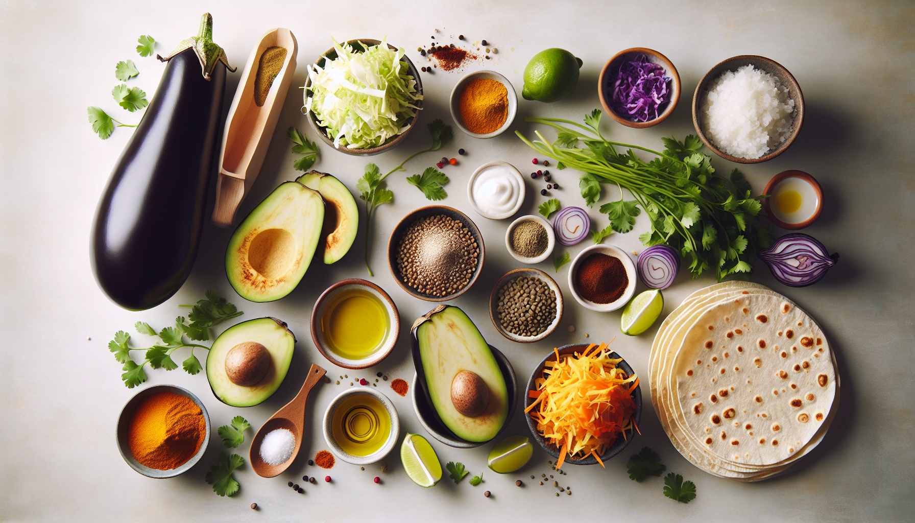 Smoky Eggplant and Lentil Tacos with Lemon Herb Slaw Recipe