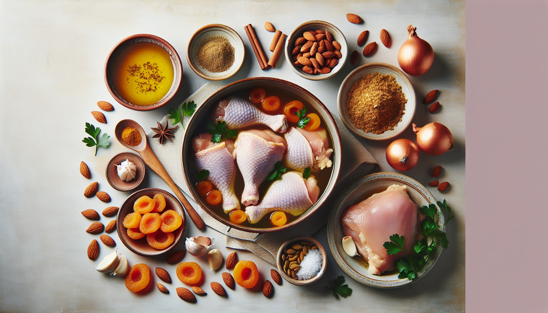 Persian Saffron Chicken Stew with Dried Apricots and Almonds Recipe