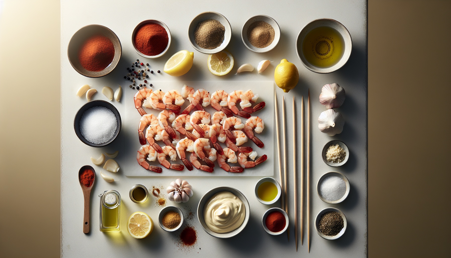 Smoky Paprika Shrimp Skewers with Garlic Lemon Aioli Recipe