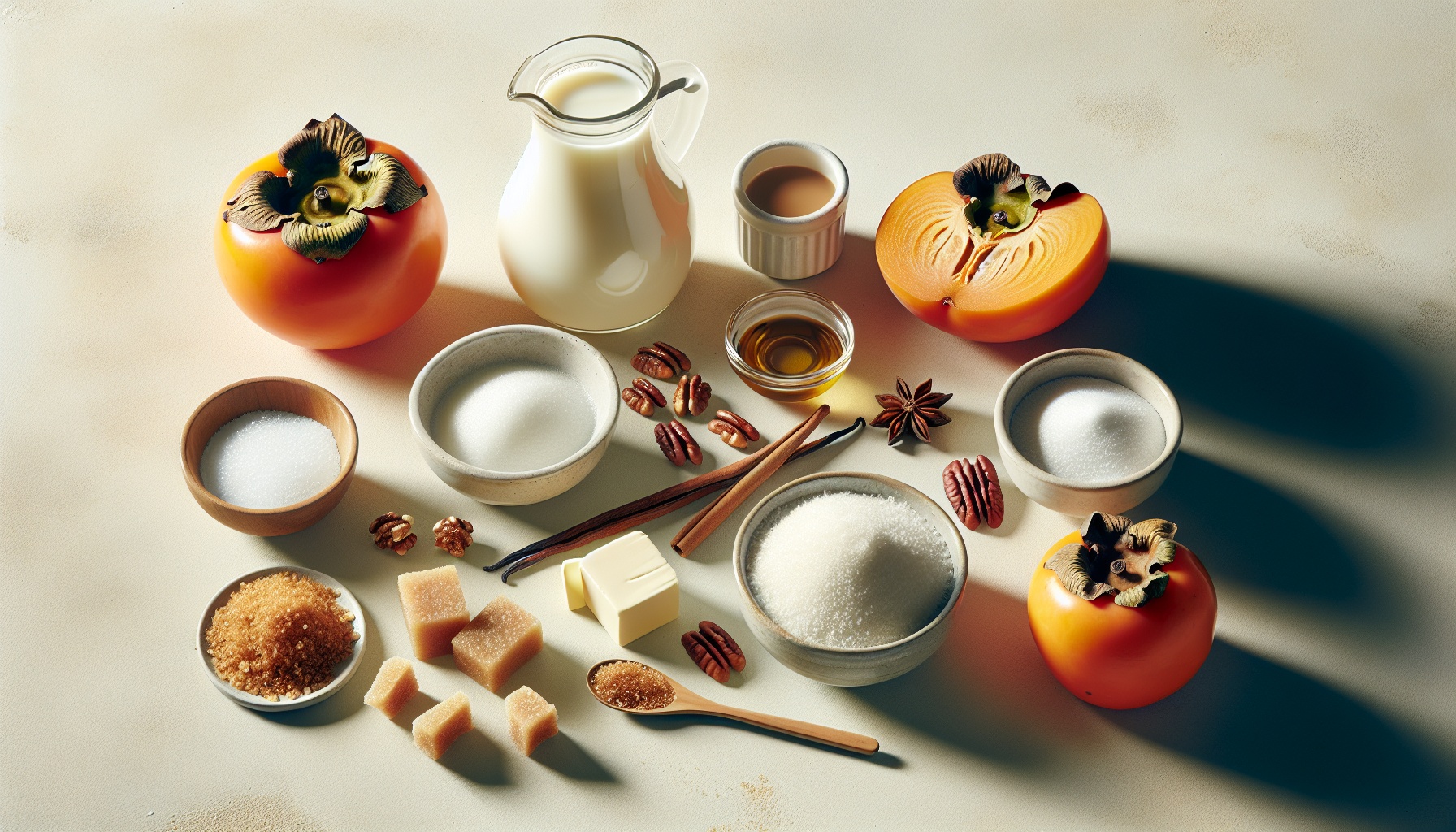 Persimmon Vanilla Pudding with Cinnamon Pecan Crunch Recipe