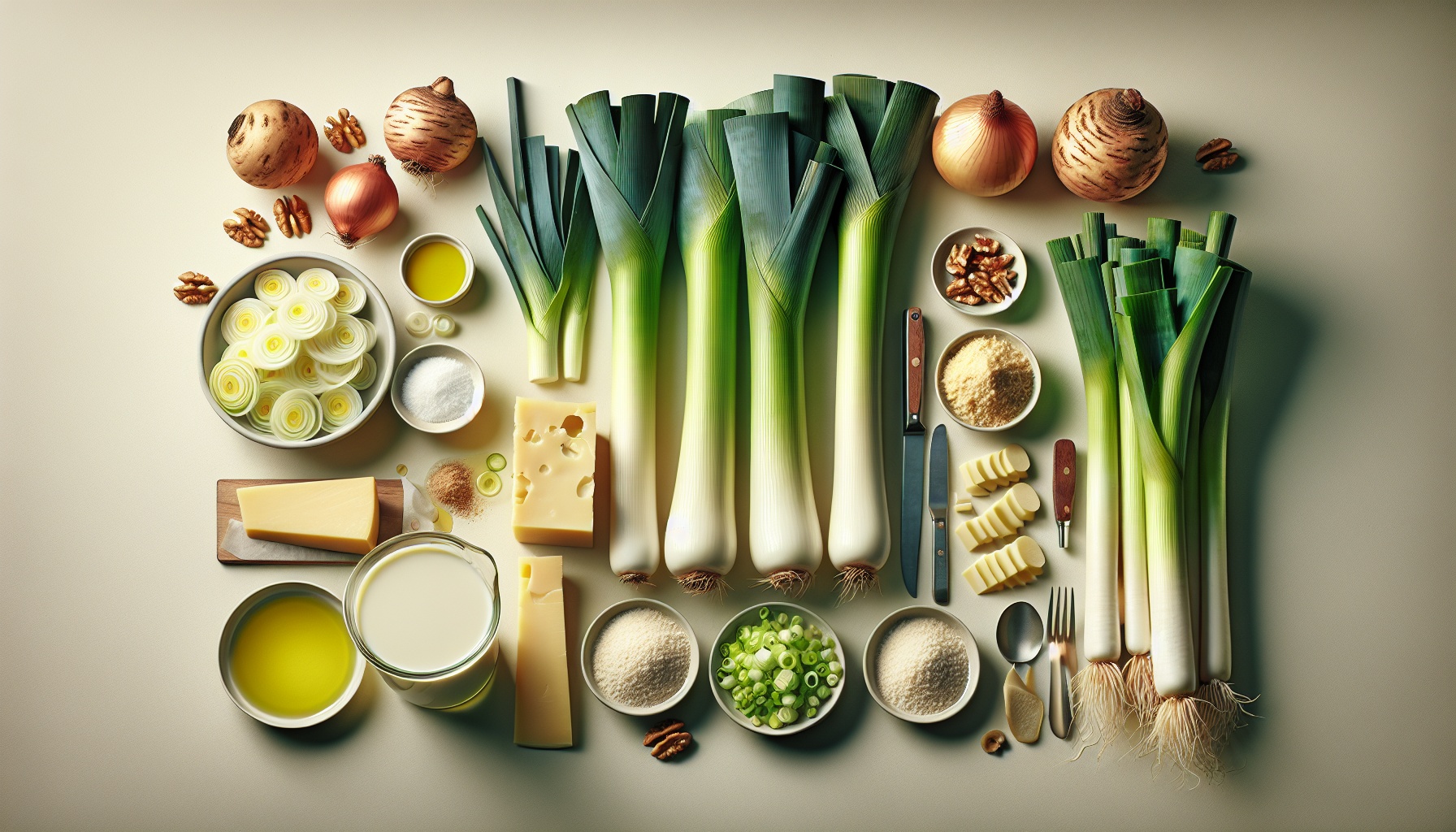 Creamy Leek and Parsnip Gratin with Crispy Walnut Topping Recipe