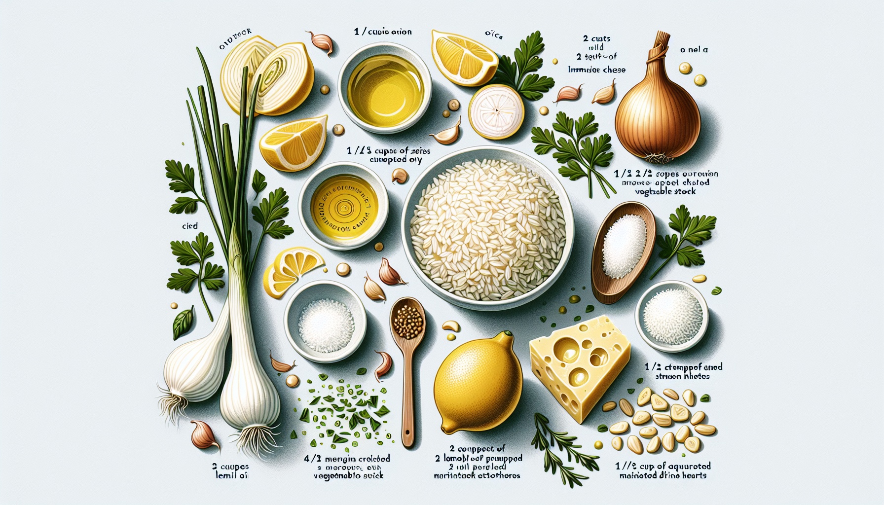 Zesty Lemon Herb Risotto with Crispy Artichokes and Toasted Pine Nuts Recipe