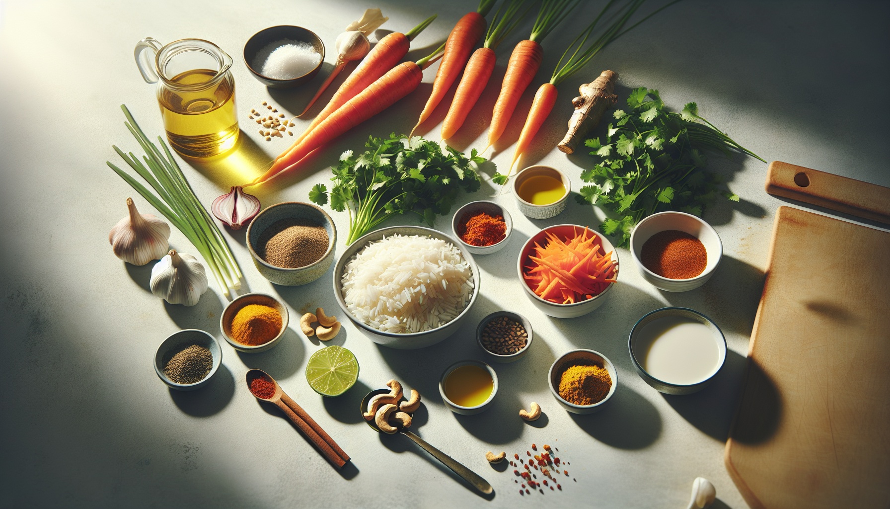 Spiced Carrot and Coconut Rice Bowls with Lime Ginger Dressing Recipe