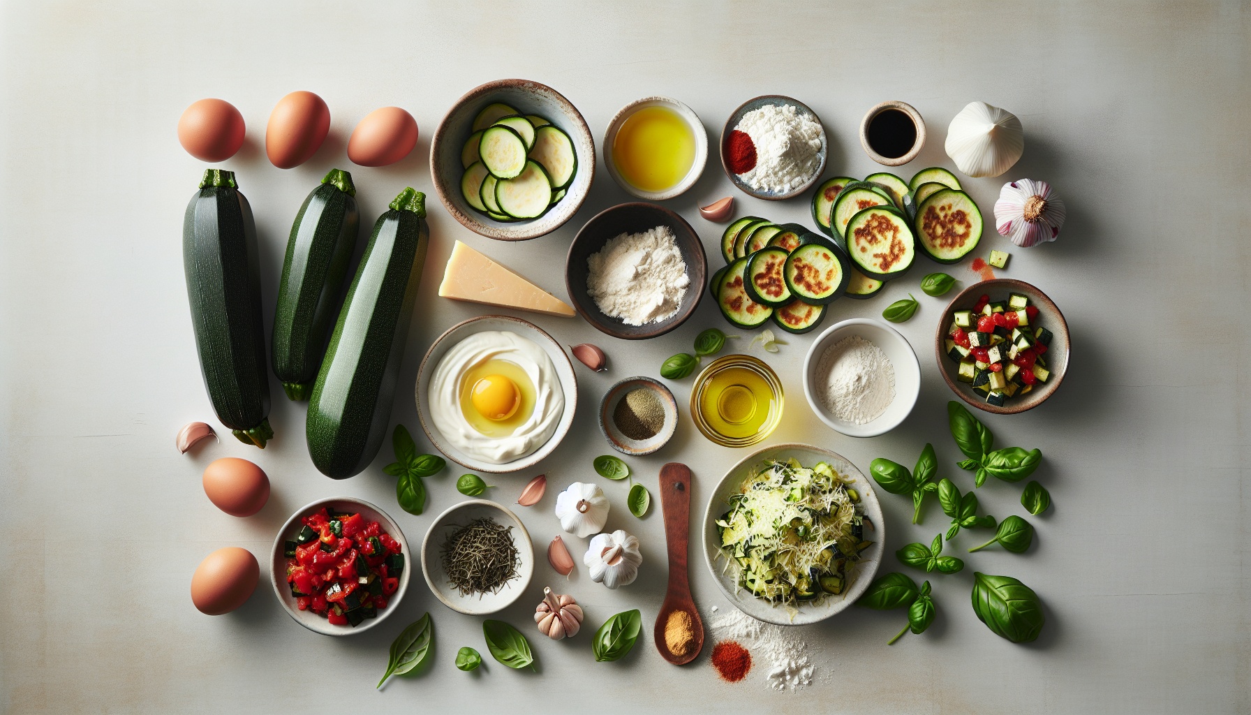 Crispy Zucchini Fritters with Lemon Basil Aioli and Roasted Red Pepper Relish Recipe
