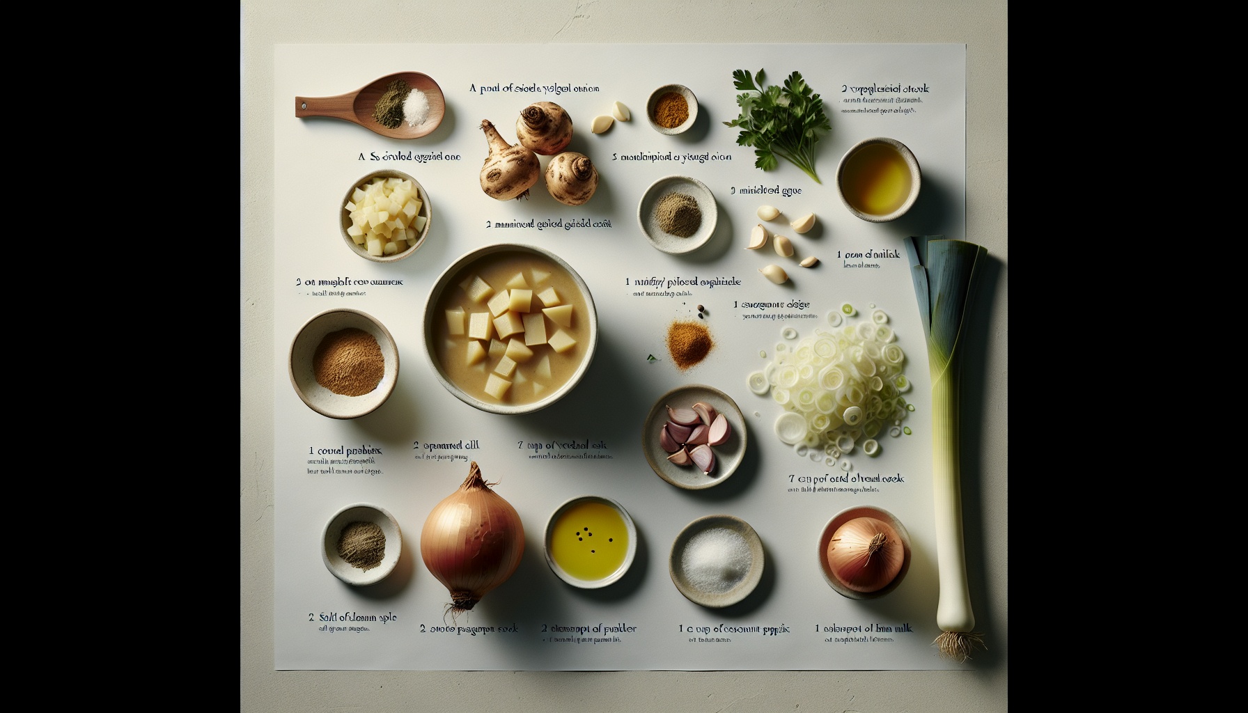 Spiced Sunchoke Soup with Crispy Leeks and Lemon Parsley Oil Recipe