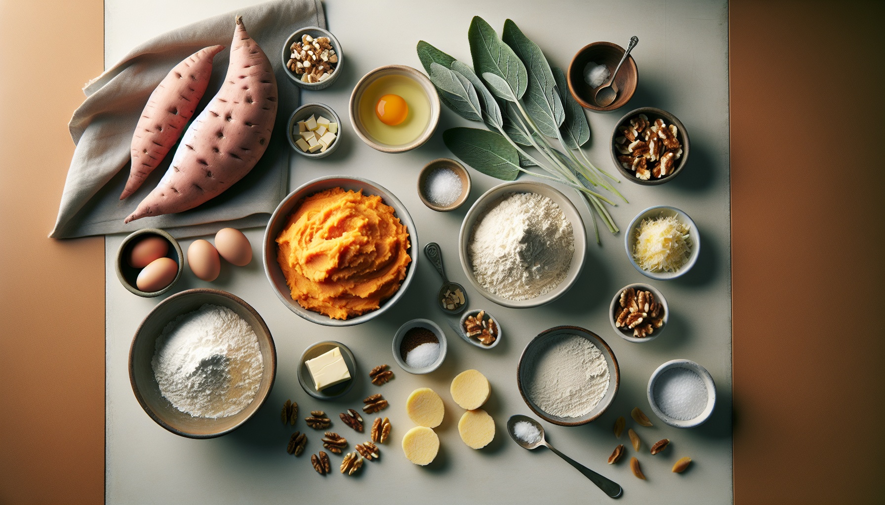 Sweet Potato Gnocchi with Sage Walnut Brown Butter Sauce Recipe
