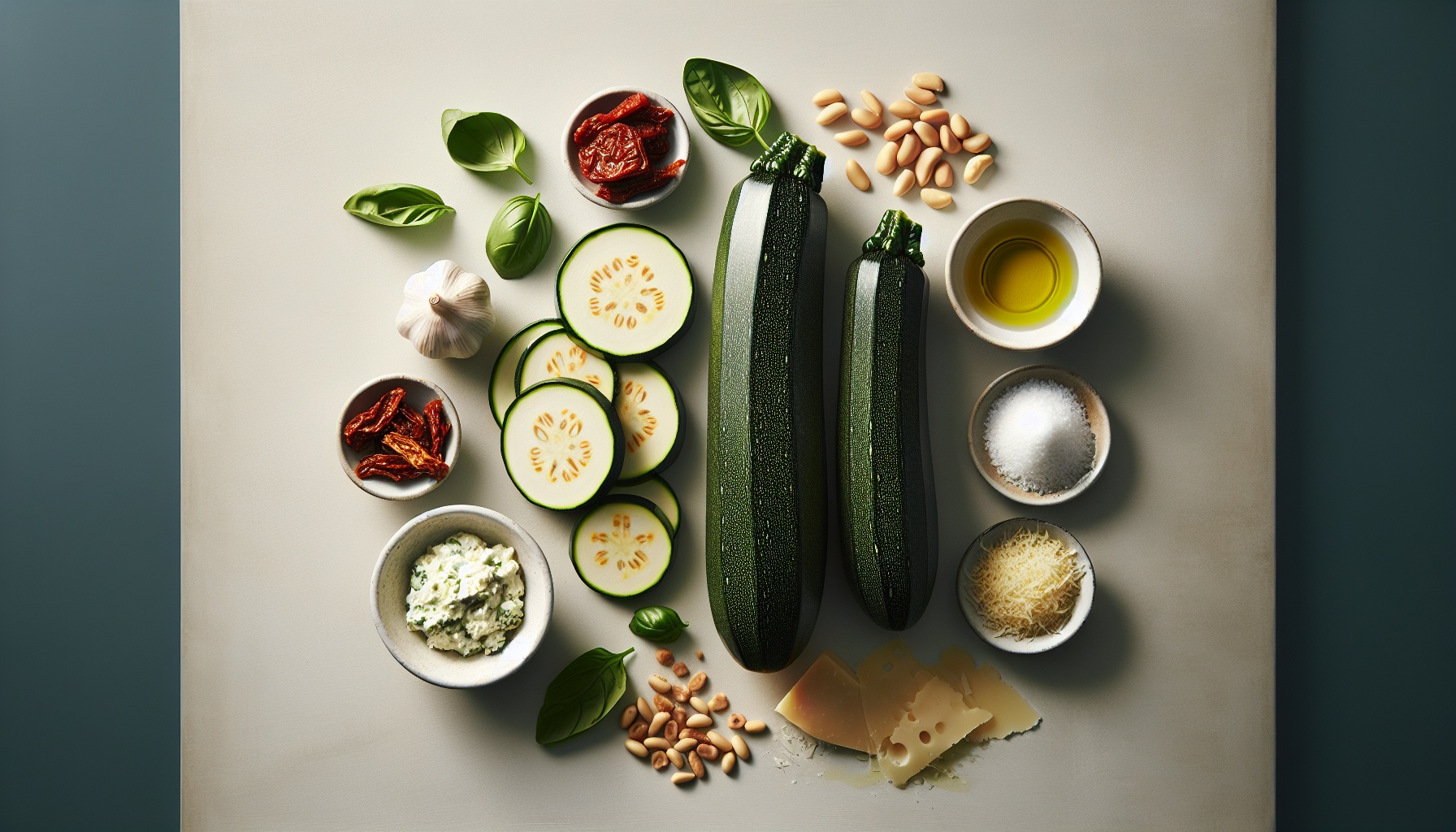 Grilled Zucchini Rolls with Sun Dried Tomato Pesto and Basil Ricotta Recipe