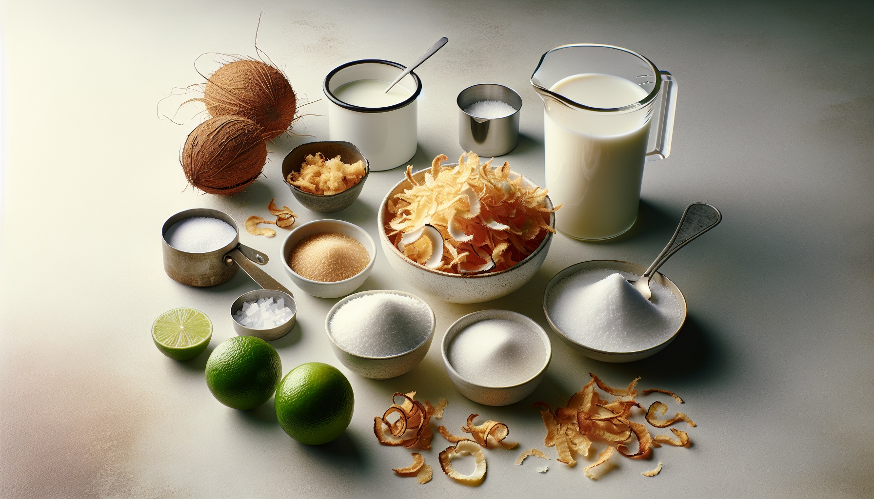 Velvety Coconut Lime Sorbet with Toasted Coconut Chips Recipe