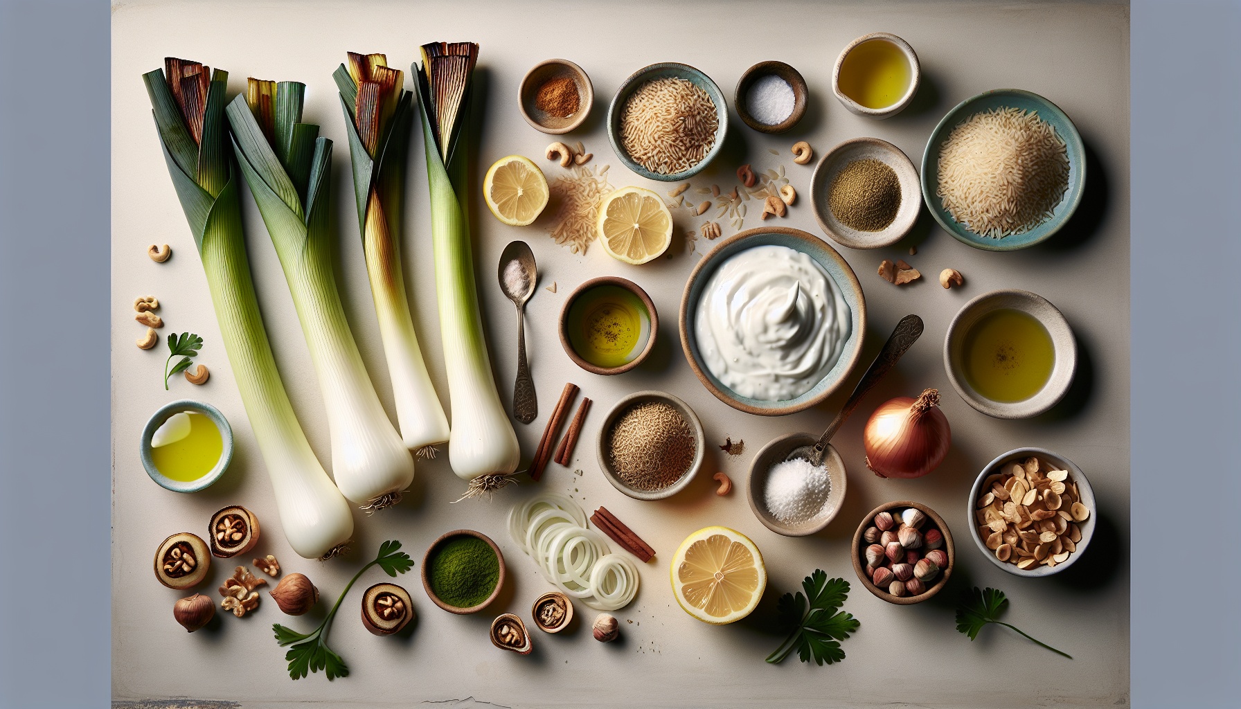 Roasted Leek and Hazelnut Pilaf with Lemon Parsley Yogurt Recipe