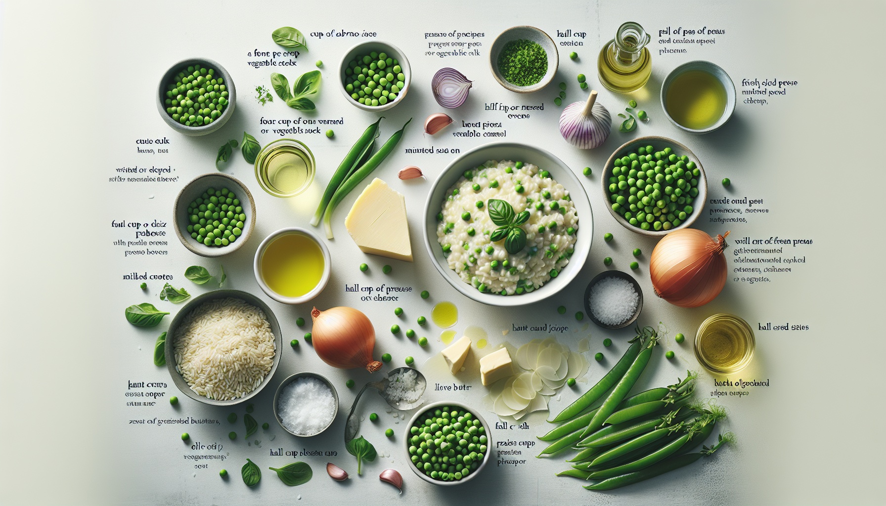 Spring Pea Risotto with Lemon Basil Oil and Crispy Shallots Recipe