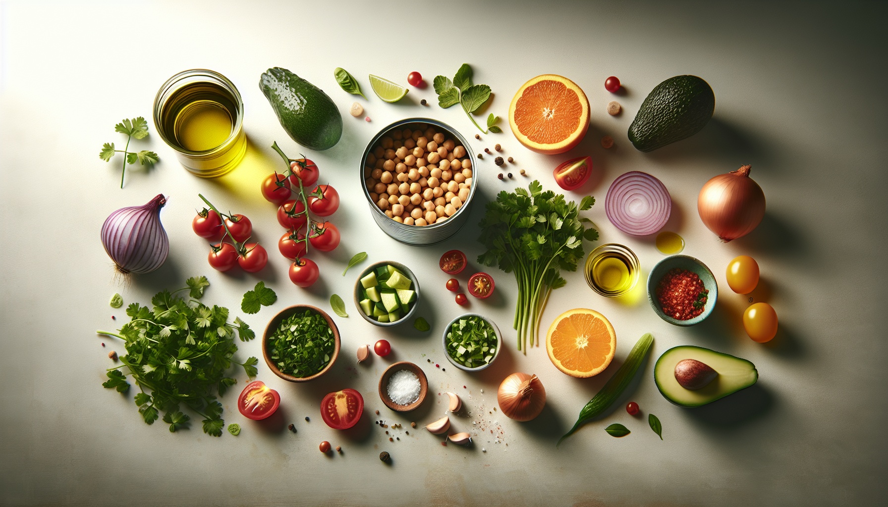Citrus Herb Chickpea Salad with Creamy Avocado Dressing Recipe
