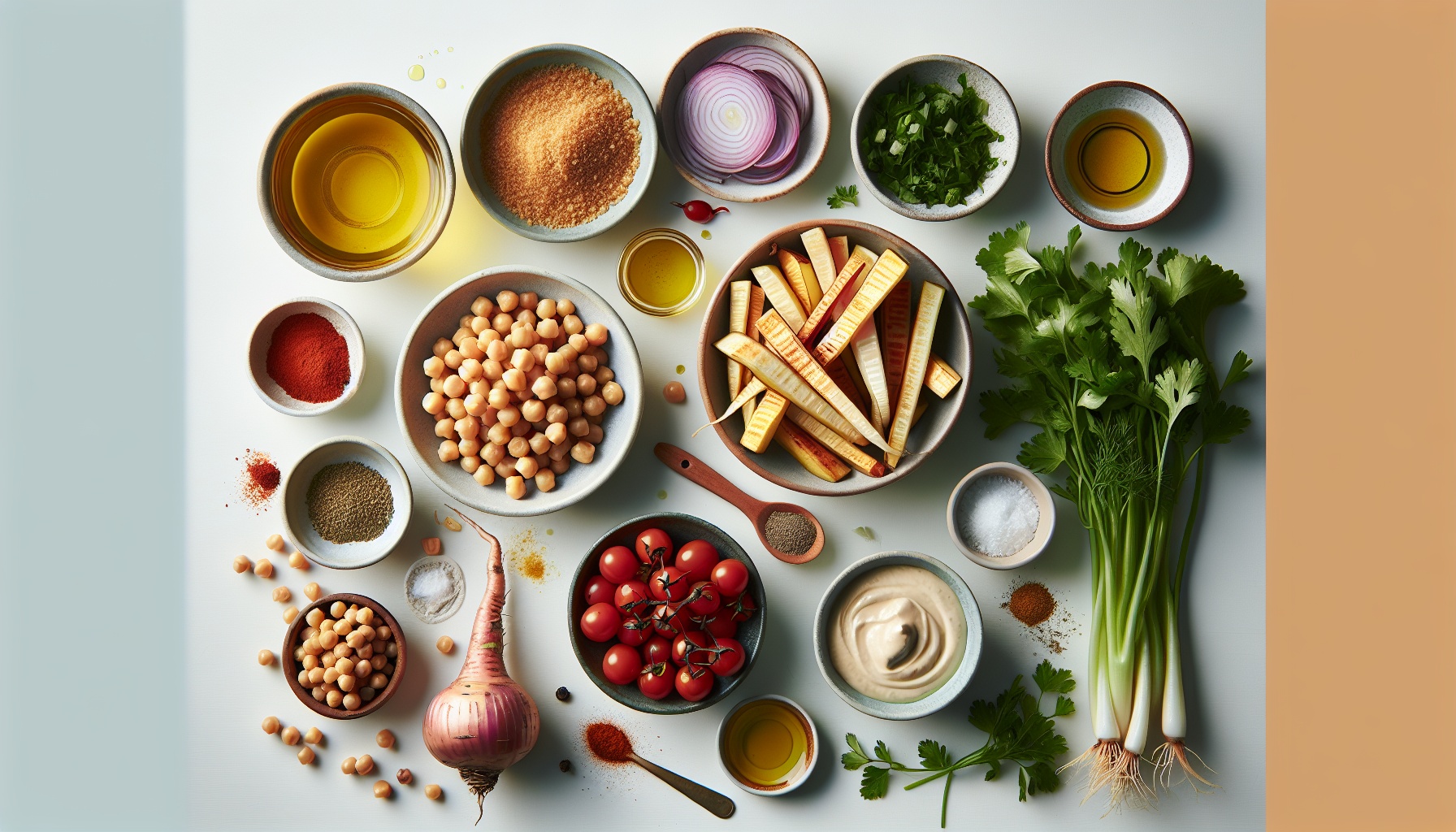 Honey Roasted Parsnip and Chickpea Salad with Lemon Tahini Dressing Recipe
