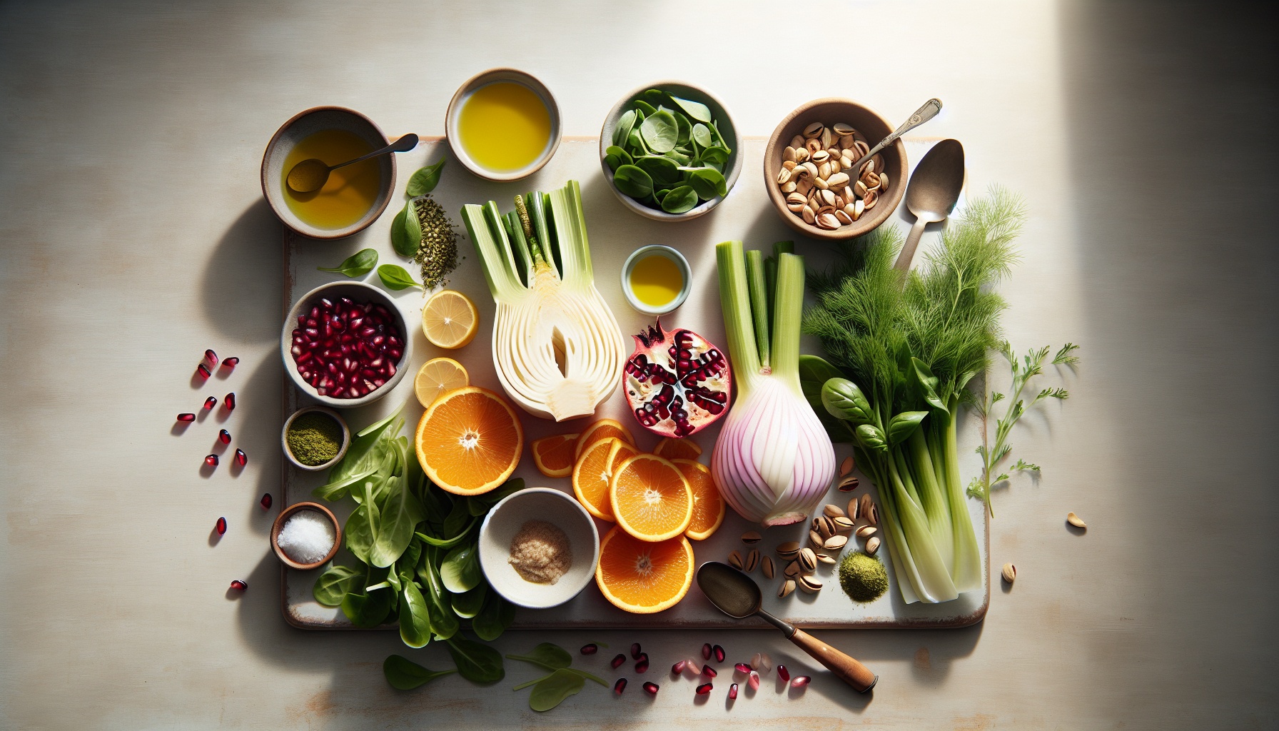 Roasted Fennel and Orange Salad with Toasted Pistachios and Pomegranate Honey Dressing Recipe