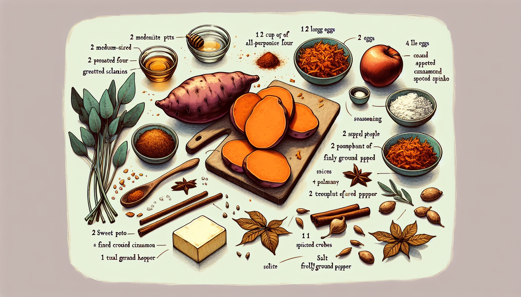Savory Sweet Potato Pancakes with Spiced Apple Chutney and Crispy Sage Recipe