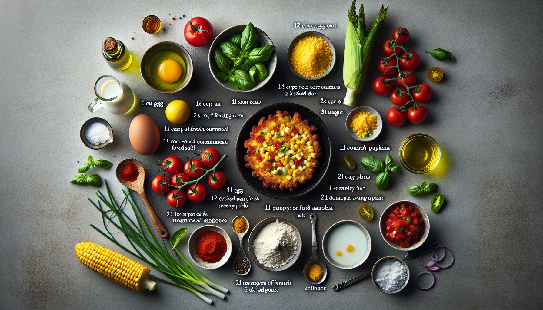 Golden Corn Fritters with Smoky Tomato Relish and Fresh Basil Salad Recipe