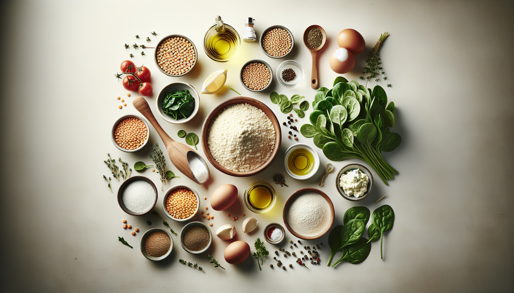 Savory Lentil and Herb Crepes with Lemon Spinach Filling Recipe