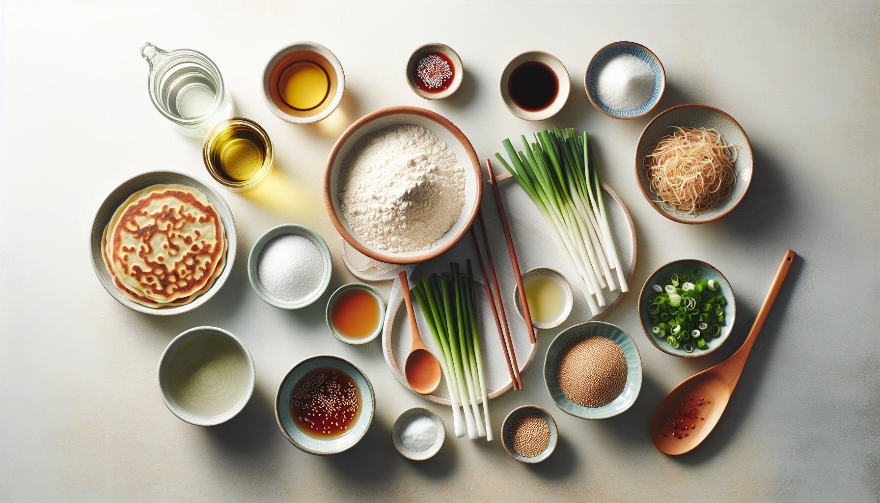 Crispy Sesame Scallion Pancakes with Sweet Chili Dipping Sauce Recipe