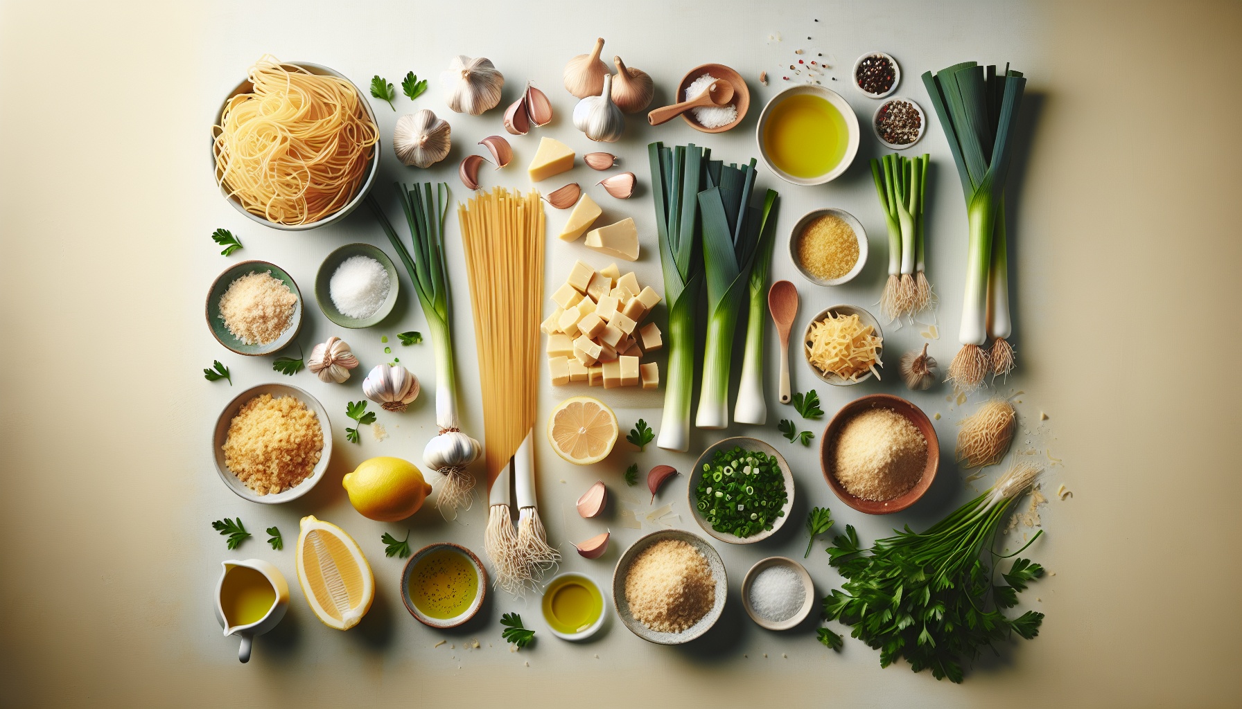 Charred Leek and Black Garlic Pasta with Lemon Breadcrumbs Recipe