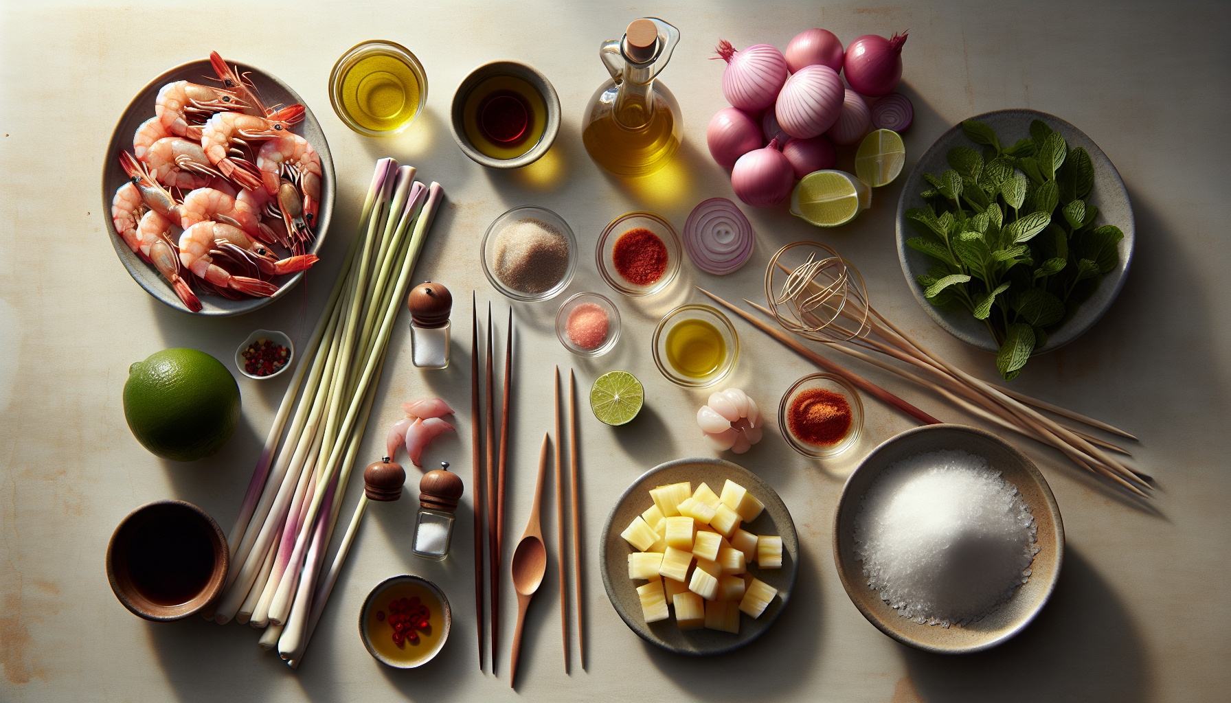 Lemongrass Grilled Shrimp Skewers with Pineapple Mint Salsa Recipe