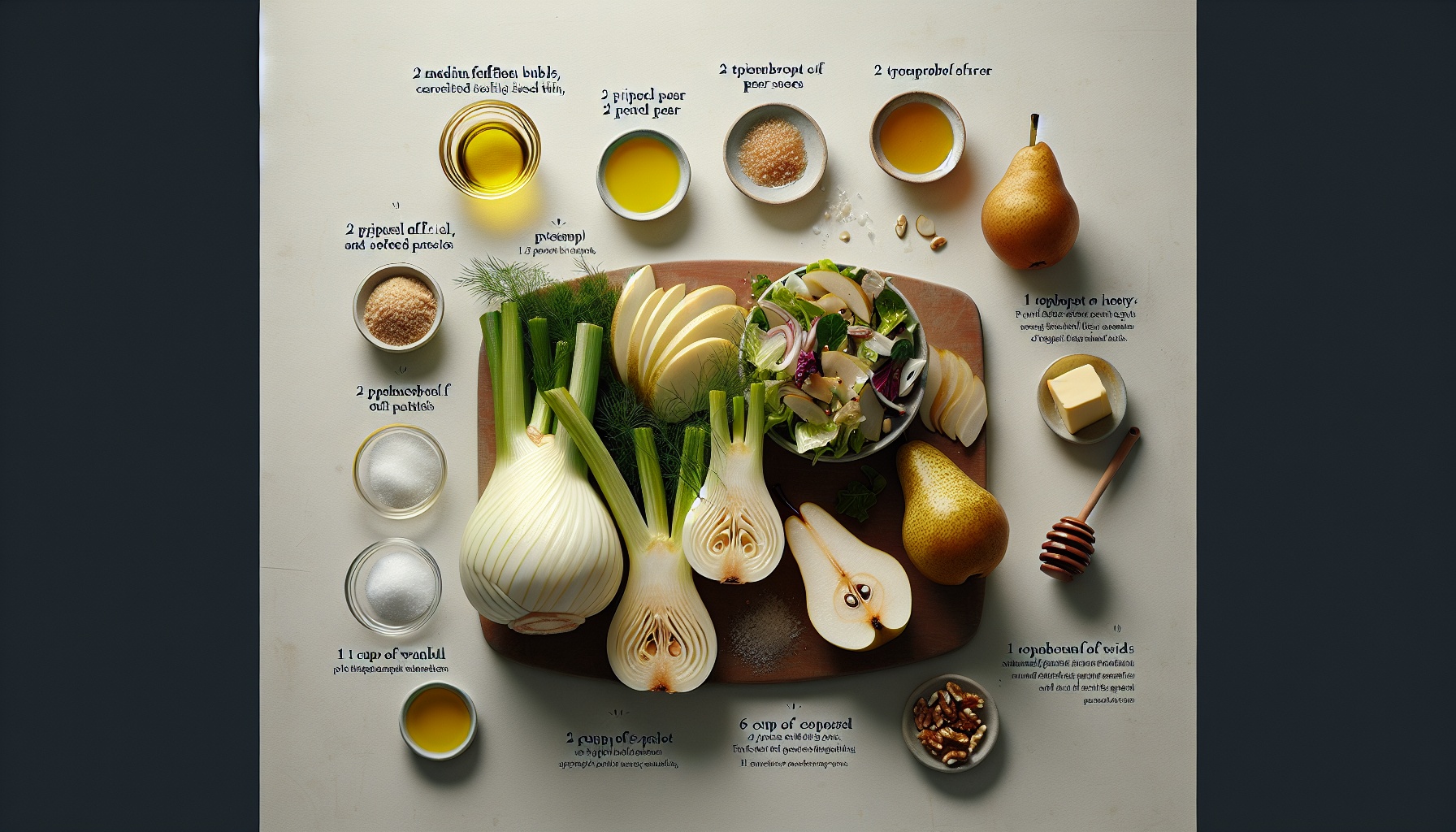 Caramelized Fennel and Pear Salad with Orange Poppy Seed Dressing Recipe