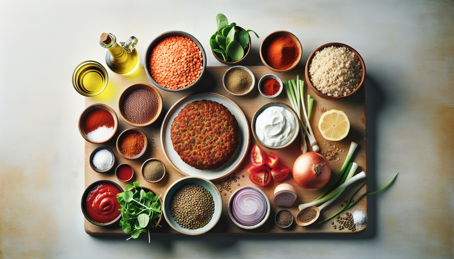 Turkish Lentil Patties with Sumac Yogurt and Fresh Mint Salad Recipe