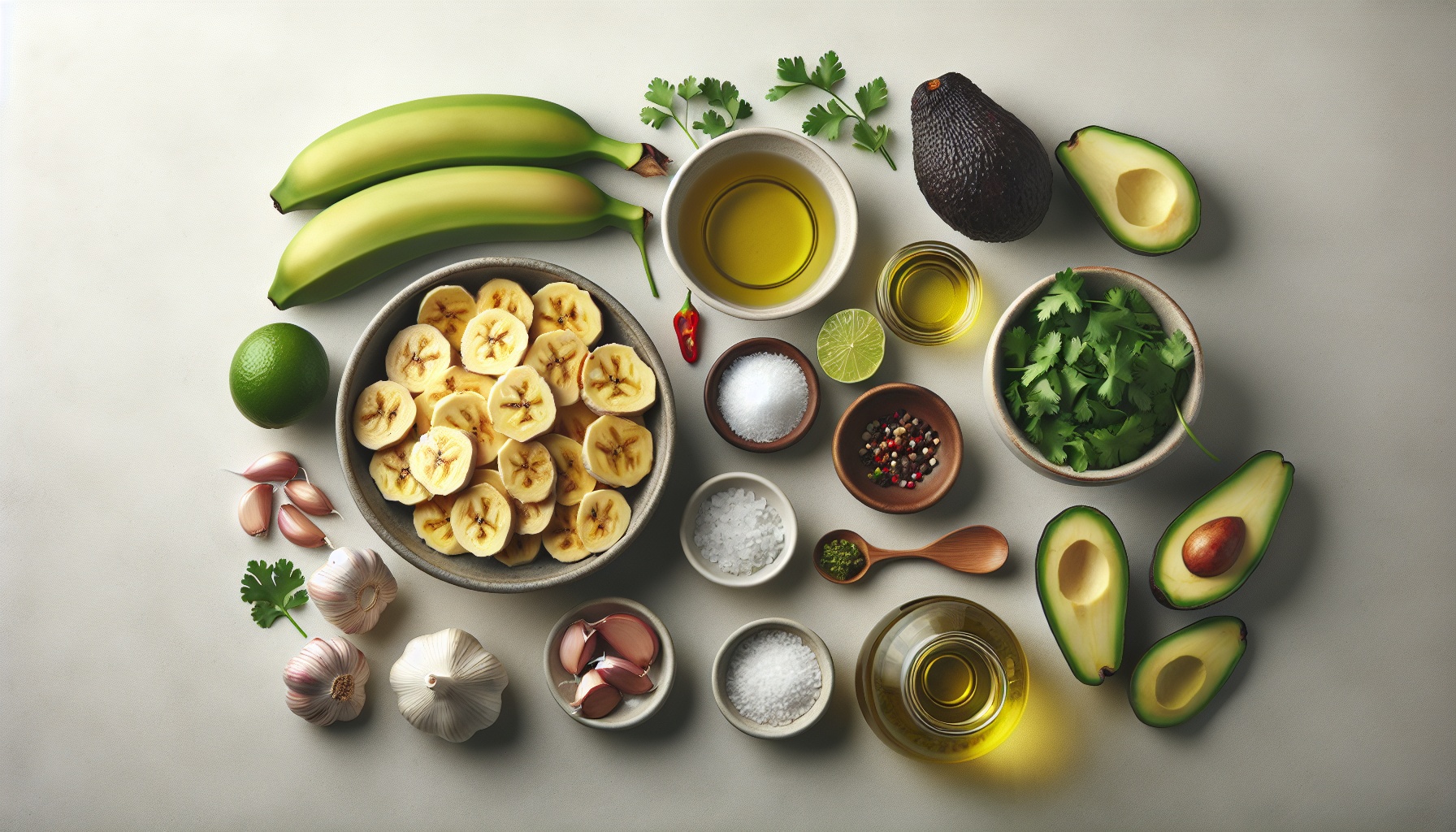 Crispy Smashed Plantains with Garlic Lime Mojo and Fresh Avocado Recipe