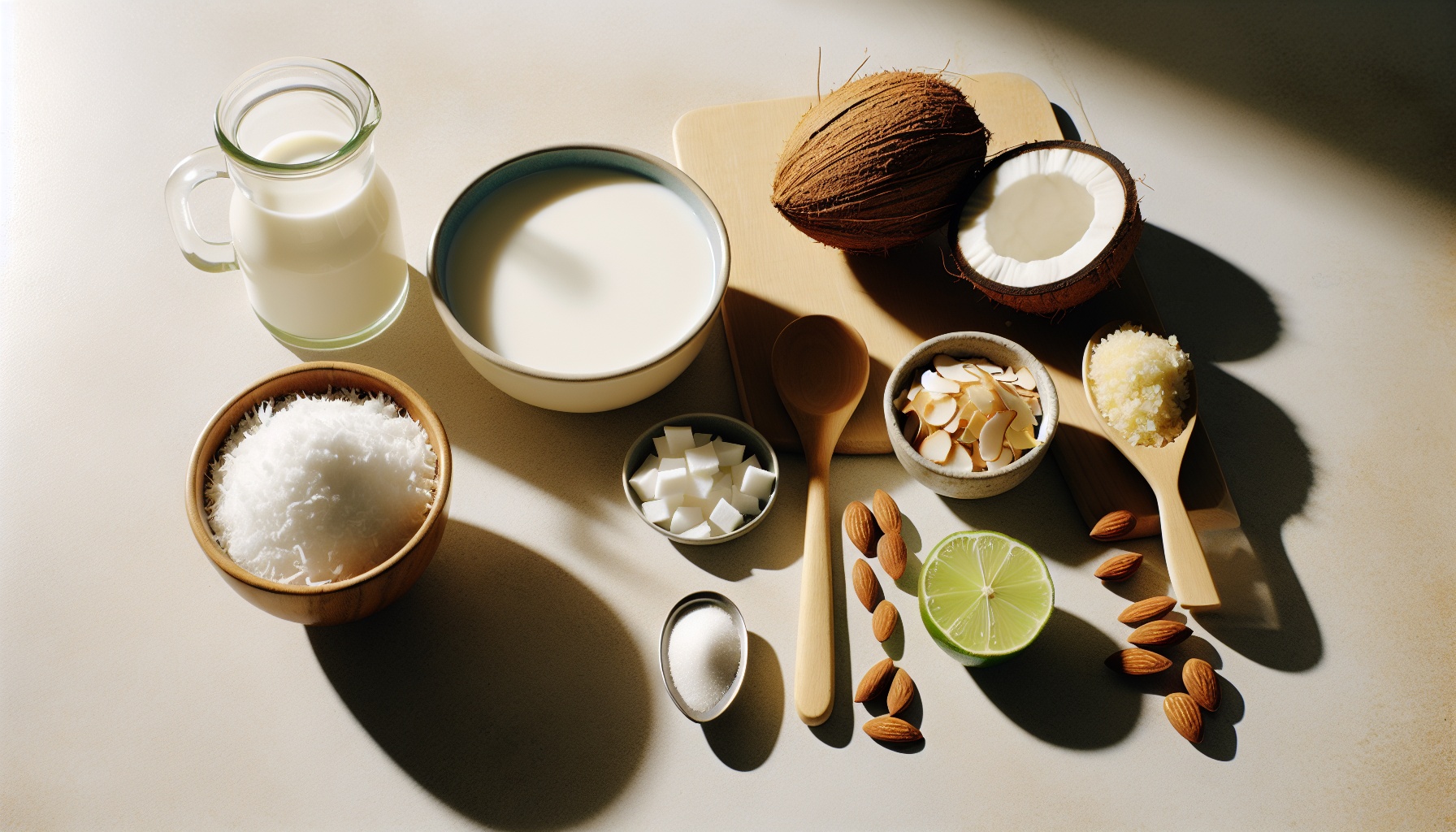 Coconut Lime Sorbet with Toasted Almond Crunch Recipe